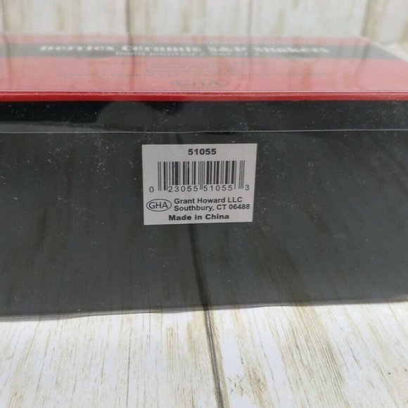 Strawberry Ceramic Smiley Face Happy Fruit Salt Pepper Shakers - Picture 5 of 5